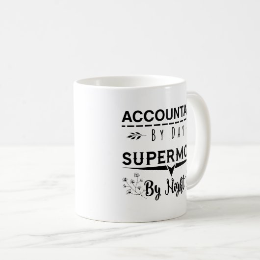 Mug Comptable mignon de citation de maman par le (Devant droit)