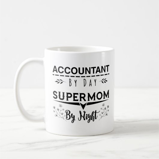 Mug Comptable mignon de citation de maman par le (Gauche)