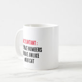Mug Comptable Nous faisons que les nombres se comporte (Devant gauche)