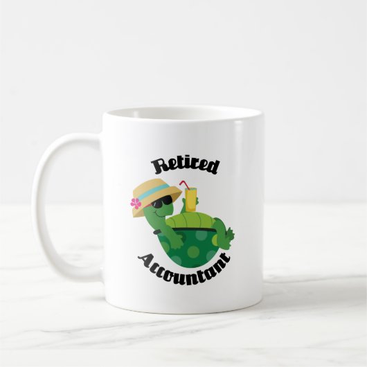 Mug Comptable retraité (tortue) (Gauche)