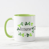 Mug Comptable Shamrock vert Oval (Gauche)