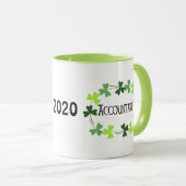 Mug Comptable Shamrock vert Oval (Devant droit)