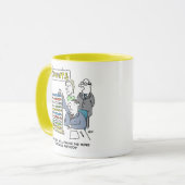 Mug Comptable utilisant un boulier. Comptable (Devant gauche)