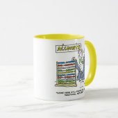 Mug Comptable utilisant un boulier. Comptable (Devant droit)