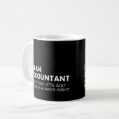 Mug Comptables Citation de Travail Drôle (Devant gauche)