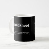 Mug Comptables Et Analystes De Données Tableur Drôle (Devant gauche)