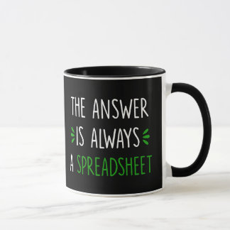 Mug Comptables - La réponse est toujours une feuille d