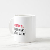 Mug Comptables : où les numéros correspondent à leur c (Devant gauche)