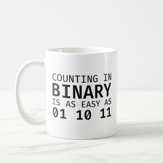 Mug Comptage Dans Le Binaire (Gauche)