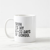 Mug Compte à rebours de l'école drôle Élève Enseignant (Gauche)