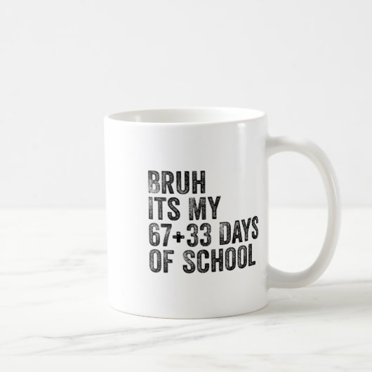 Mug Compte à rebours de l'école drôle Élève Enseignant (Droite)