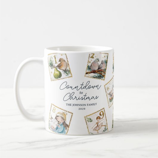 Mug Compte à rebours de Noël (Gauche)