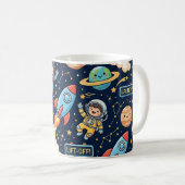 Mug Compte à Rebours Spatial Fusée (Devant droit)