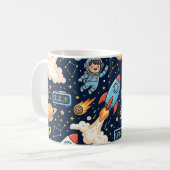 Mug Compte à Rebours Spatial Fusée (Devant gauche)