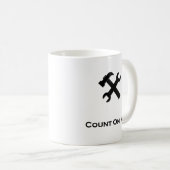 Mug Compte de clé de marteau sur moi noir (Devant droit)