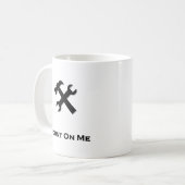 Mug Compte de clé de marteau sur moi noir (Devant gauche)