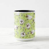 Mug Compter les moutons sur le vert de rosée miel (Centre)