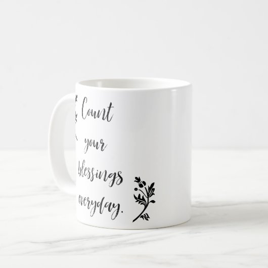 Mug Compter Vos Bénédictions Tous Les Jours (Devant gauche)