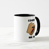 Mug Comptez sur moi, Vampire drôle de Halloween Pun (Devant droit)