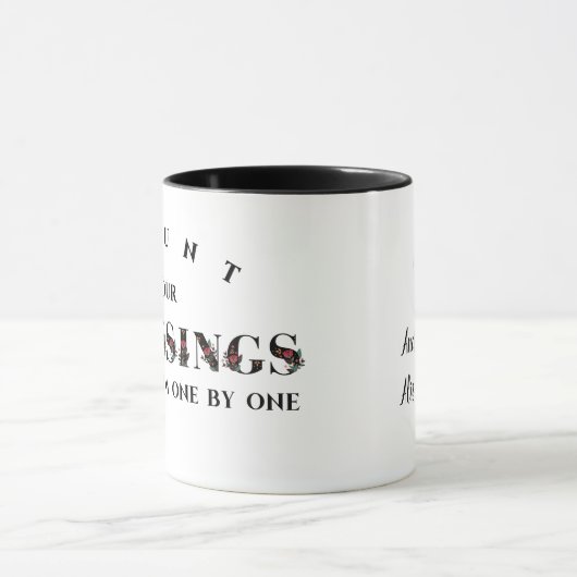 Mug Comptez Vos Bénédictions Nommez-Les Un À Un Automn (Centre)
