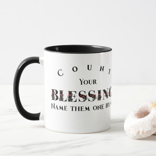 Mug Comptez Vos Bénédictions Nommez-Les Un À Un Automn (Avec donut)