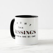 Mug Comptez Vos Bénédictions Nommez-Les Un À Un Automn (Devant gauche)