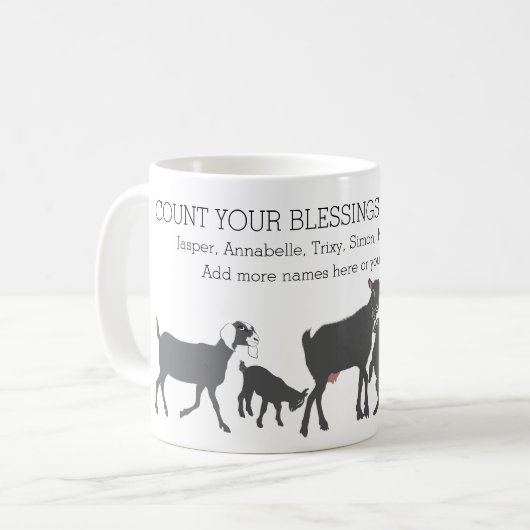Mug Comptez vos bénédictions pour les amateurs de chèv (Devant gauche)