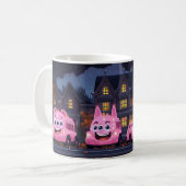 Mug Comptine "Les roues du bus" sur le thème d'Hallowe (Devant gauche)