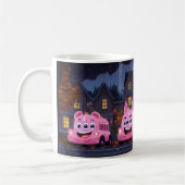 Mug Comptine "Les roues du bus" sur le thème d'Hallowe (Gauche)