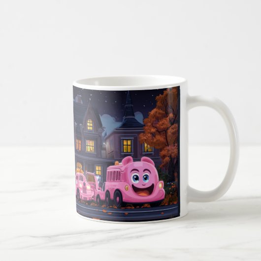 Mug Comptine "Les roues du bus" sur le thème d'Hallowe (Droite)