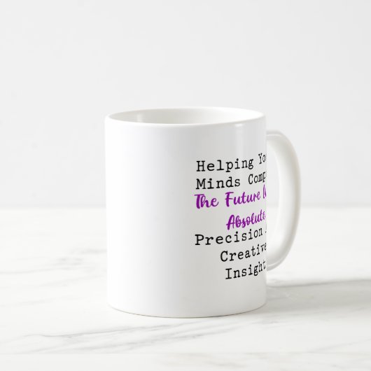 Mug Compute Future Precision Creative Insight Math (Devant droit)
