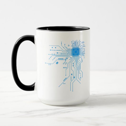 Mug Computer CPU Chip PCB Circuit Design Tech Gift (Gauche)