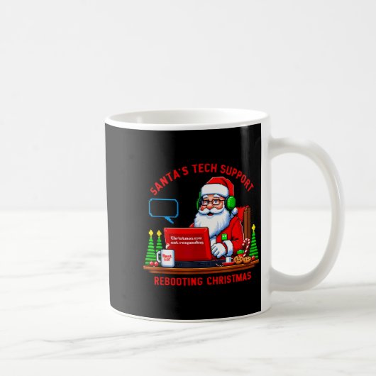 Mug Computer Meme Funny Santa's Tech Suprt Rebooting C (Droite)