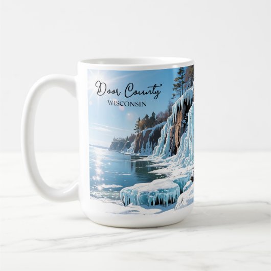 Mug Comté de Door Wisconsin | Hiver gelé (Gauche)