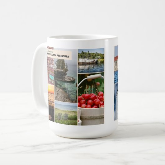 Mug Comté de Porte, Wisconsin - Points de repère, Favo (Devant gauche)