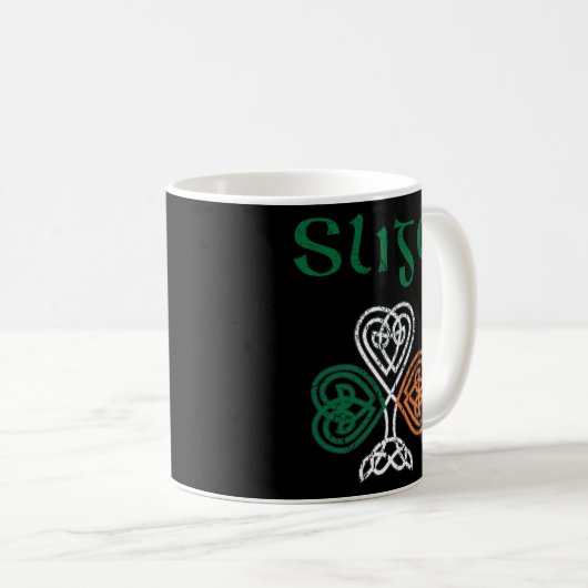 Mug Comté Sligo Shamrock Irlande Drapeau Craic Et Ceol (Devant droit)