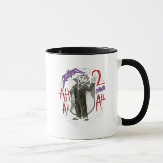 Mug Comte von Count dessin au trait noir et blanc (Droite)