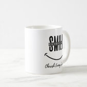 Mug con cita Sonreir cada vez - Apreciar cada segundo (Devant droit)