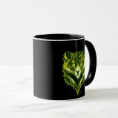 Mug Concentration Féline Électrique | Art Énergétique (Devant droit)