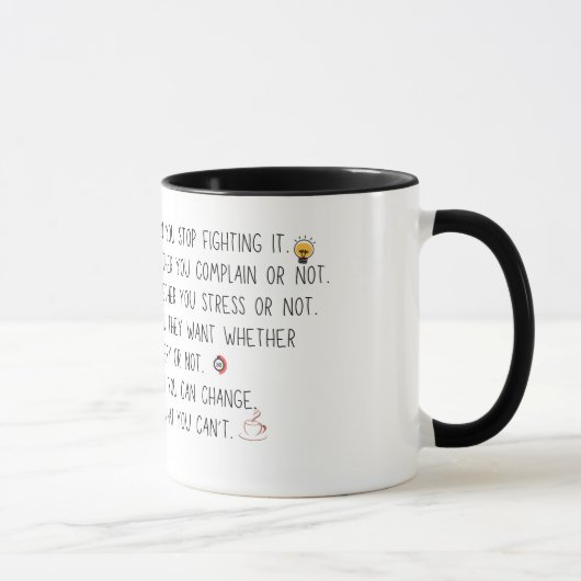 Mug Concentration sur la motivation du changement (Droite)