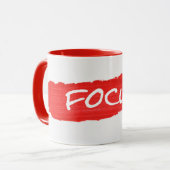 Mug CONCENTRER Le Texte Sur La Peinture Rouge (Devant gauche)