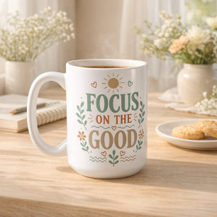 Mug Concentrez-vous sur la bonne conception florale ré