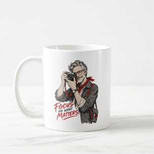 Mug Concentrez-vous sur la photographie de conception