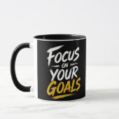 Mug Concentrez-vous sur vos objectifs Typographie moti (Gauche)