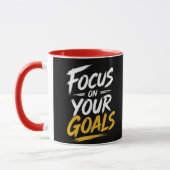Mug Concentrez-vous sur vos objectifs Typographie moti (Gauche)