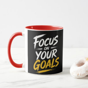 Mug Concentrez-vous sur vos objectifs Typographie moti