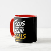 Mug Concentrez-vous sur vos objectifs Typographie moti (Devant gauche)