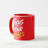 Mug Concentrez-vous sur votre objectifs Typographie mo (Devant gauche)