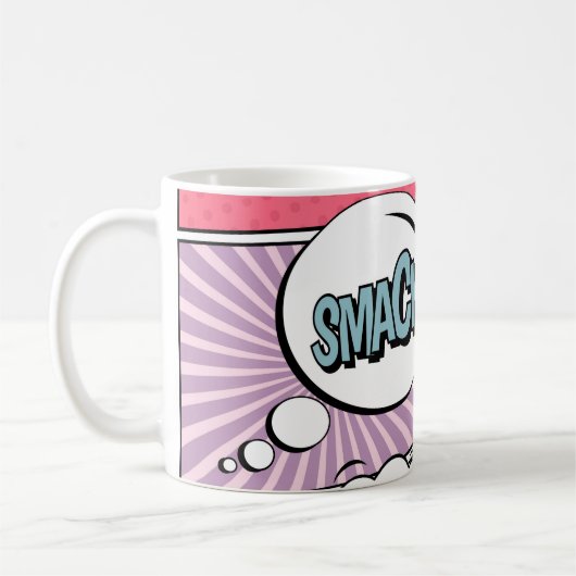 Mug concept créatif Abstrait comic pop art style blan (Gauche)