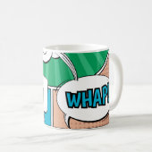 Mug concept créatif Abstrait comic pop art style blan (Devant droit)